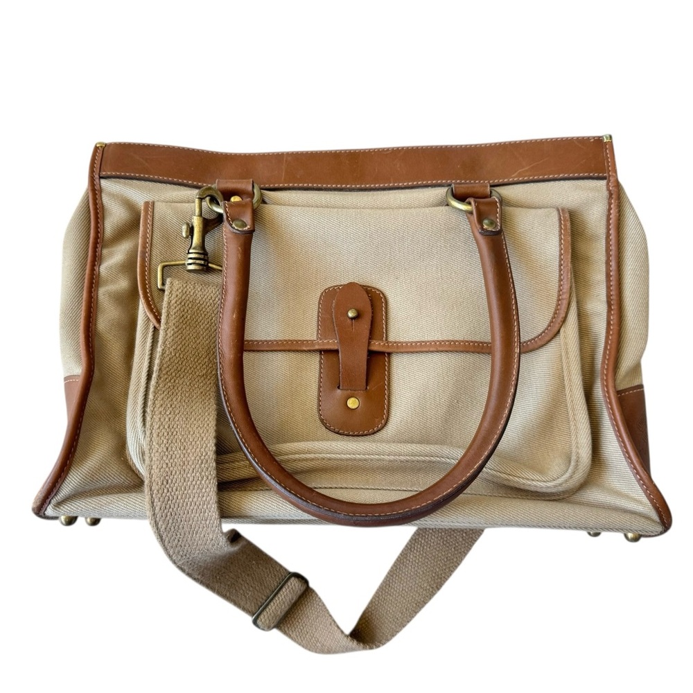 Ghurka Marley Hodgson No 9 The Runabout Canvas & Leather Satchel c1980